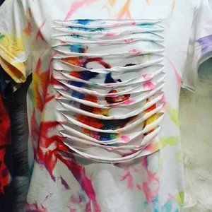 Size S Marilyn Monroe Peek A Boo Shirt Tie Dye